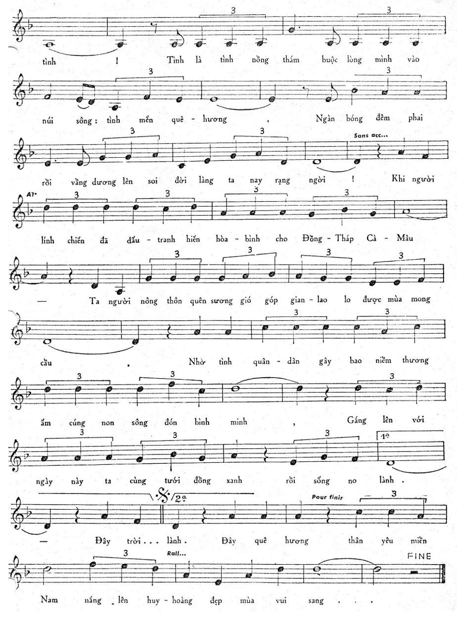 Sheet nhạc Nắng Đẹp Miền Nam 2